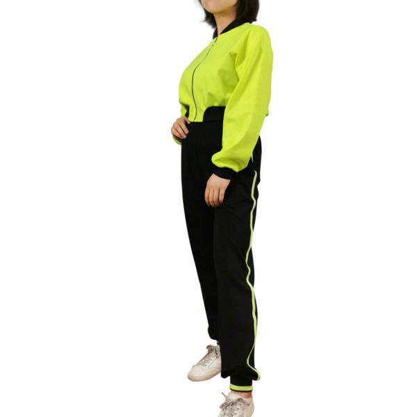 Fluorescent Green Free Size High Street Sport Suit - Image 3