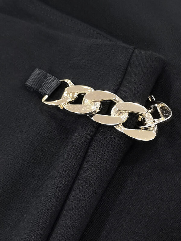 WOMEN FLARED PANTS SIDE WAIST METAL TRIM - Image 2